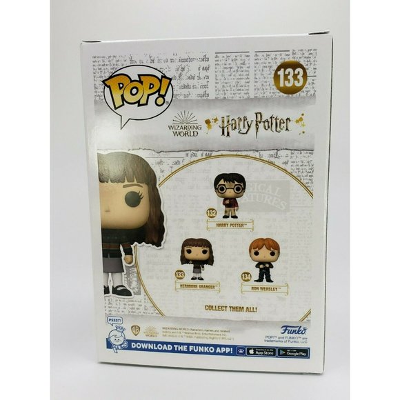 Funko 133 HERMIONE GRANGER with Wand Harry Potter White Box Pop NEW Unopened - Picture 4 of 7